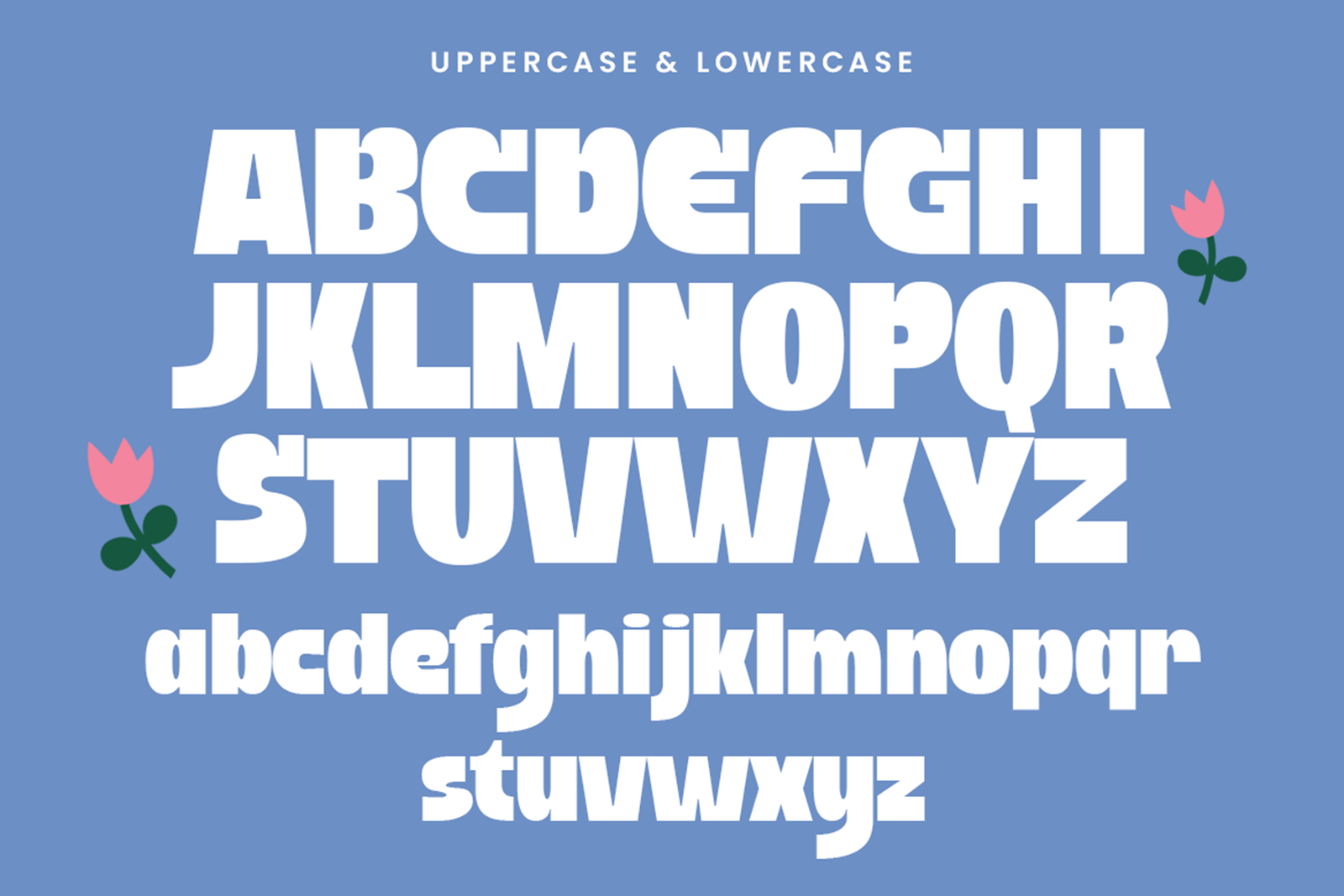 PURE MANGO Font uppercase and lowercase characters