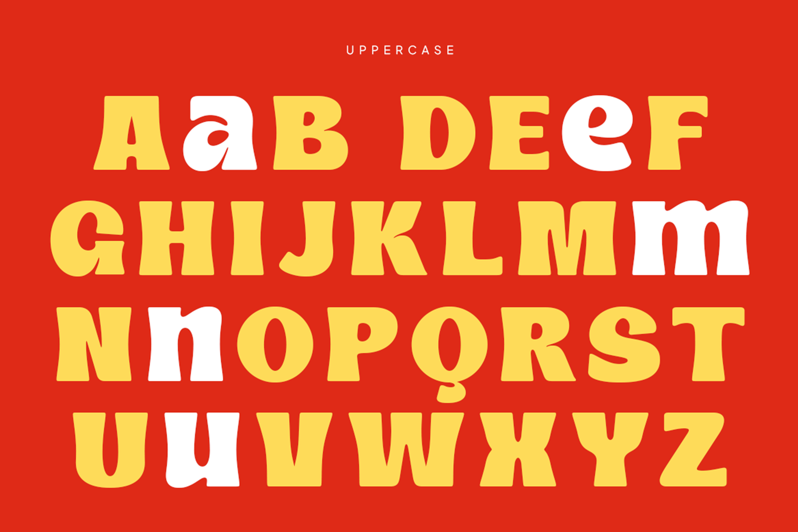 SOUR SALTY Font uppercase and lowercase characters