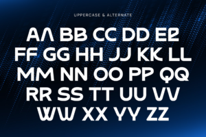 FLYMAX Font uppercase and lowercase characters