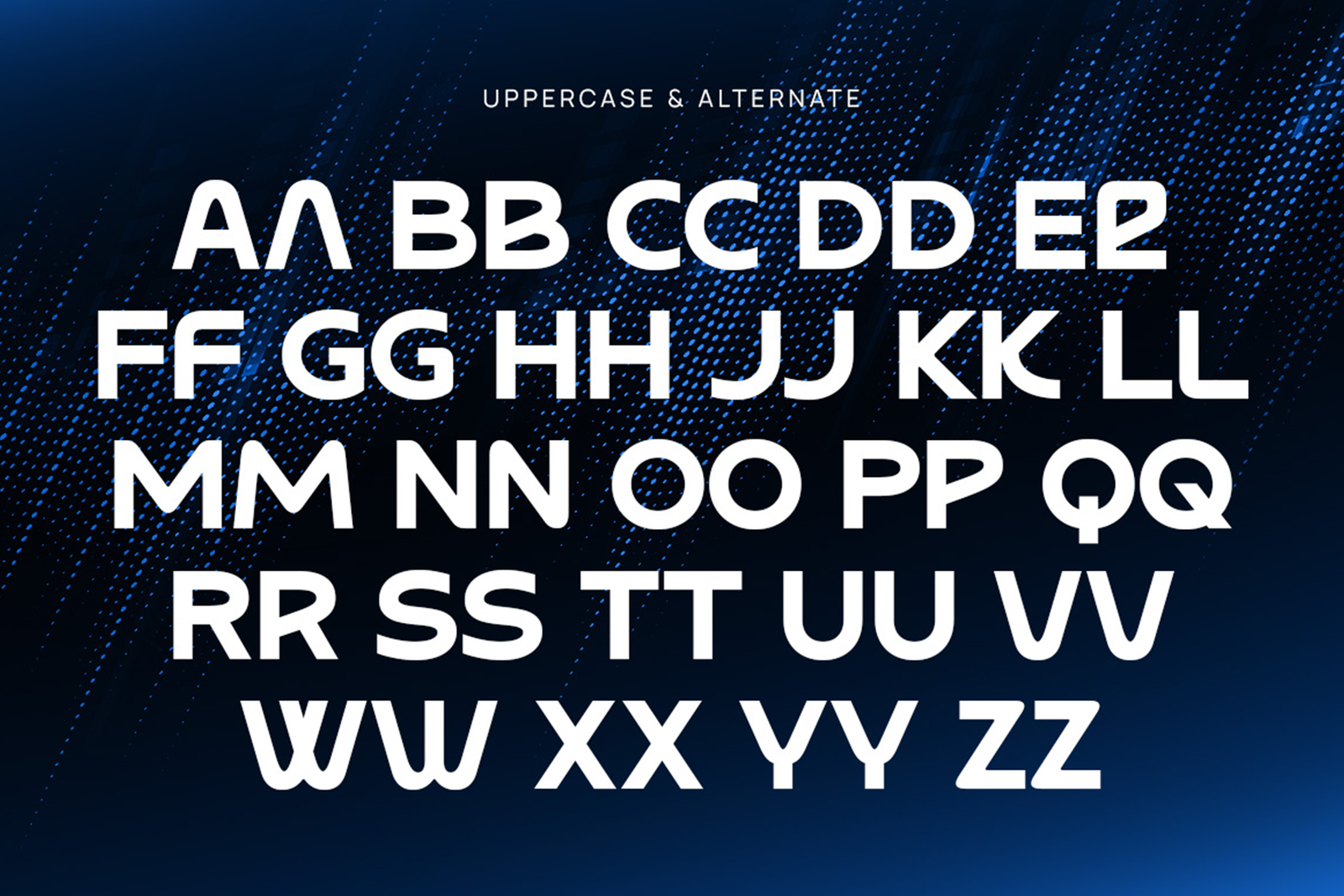 FLYMAX Font uppercase and lowercase characters