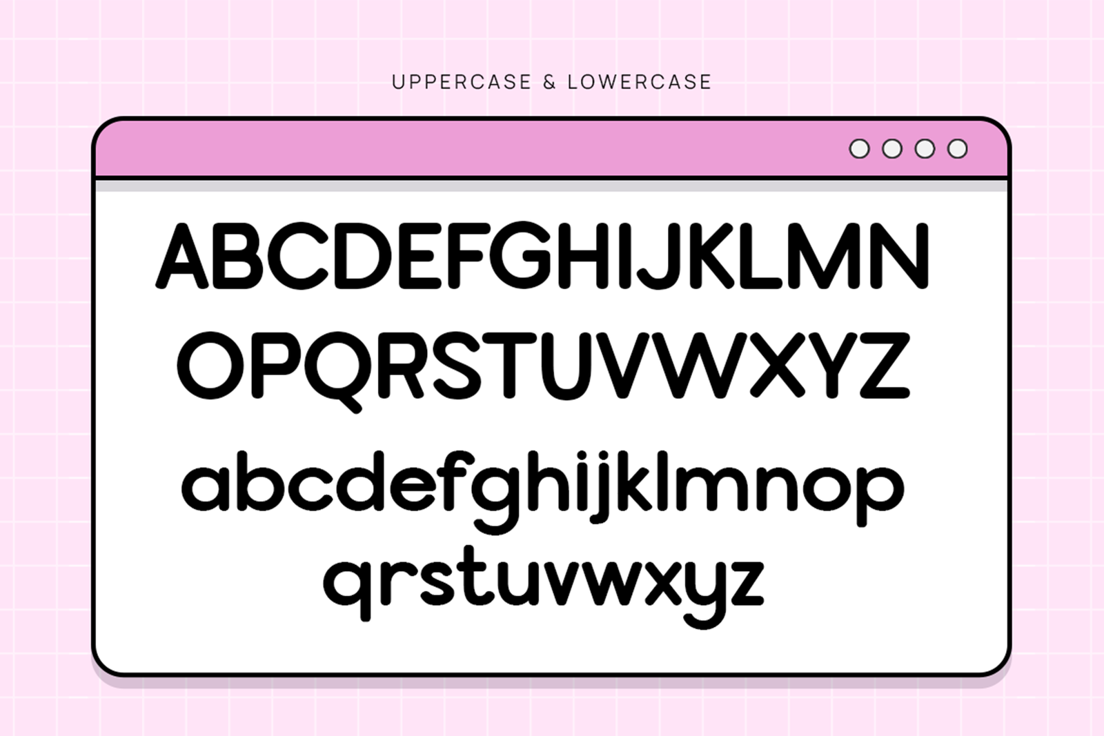 HAGOYA Font uppercase and lowercase characters