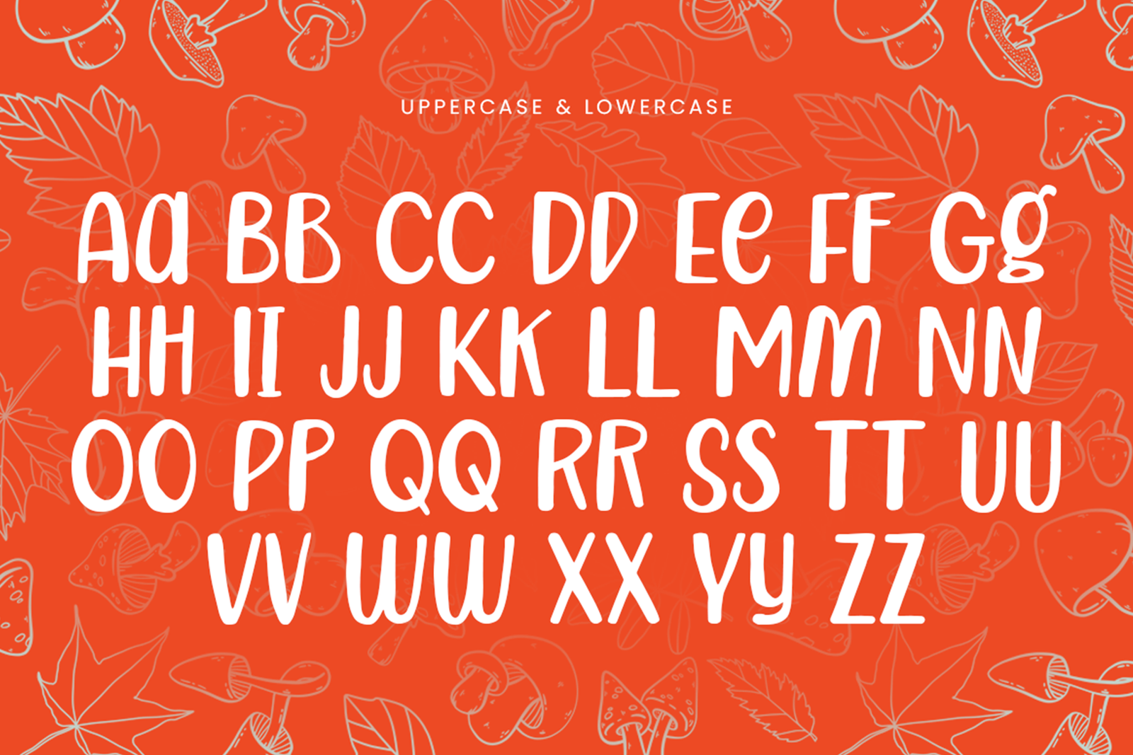 MAPLE WHISPER Font uppercase and lowercase characters