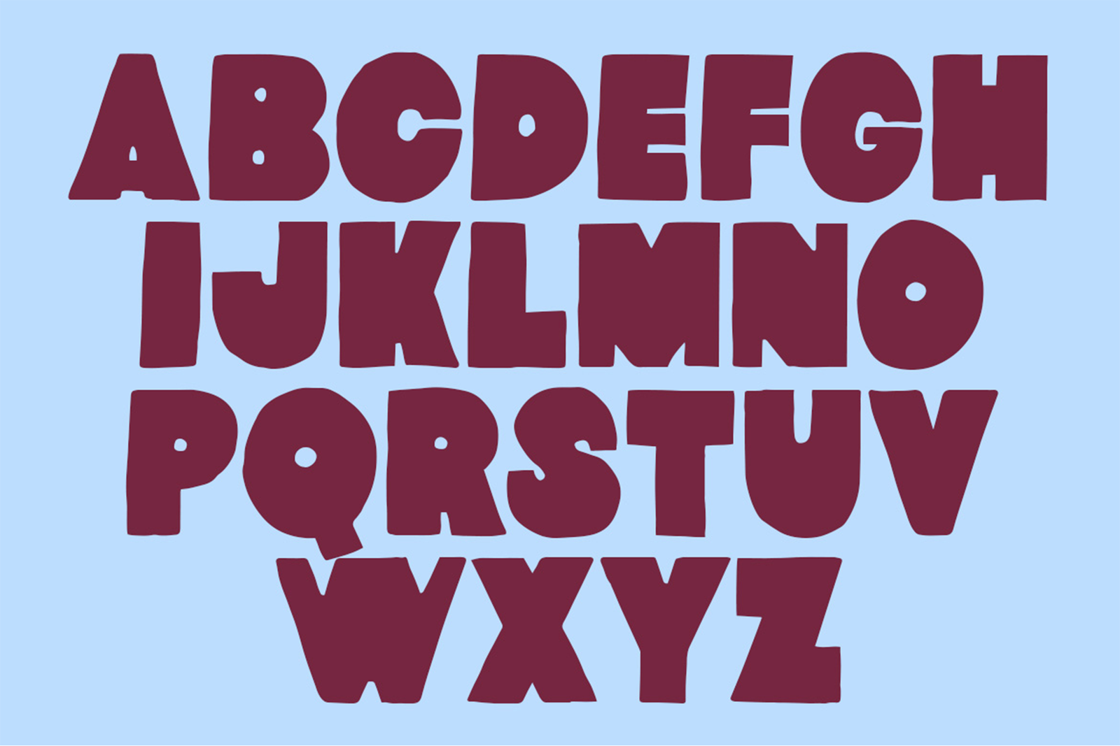 HONJE Font uppercase characters