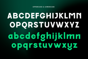 BREMER Font uppercase and lowercase characters