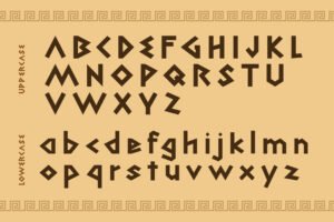 ARCHIDES Font uppercase and lowercase characters