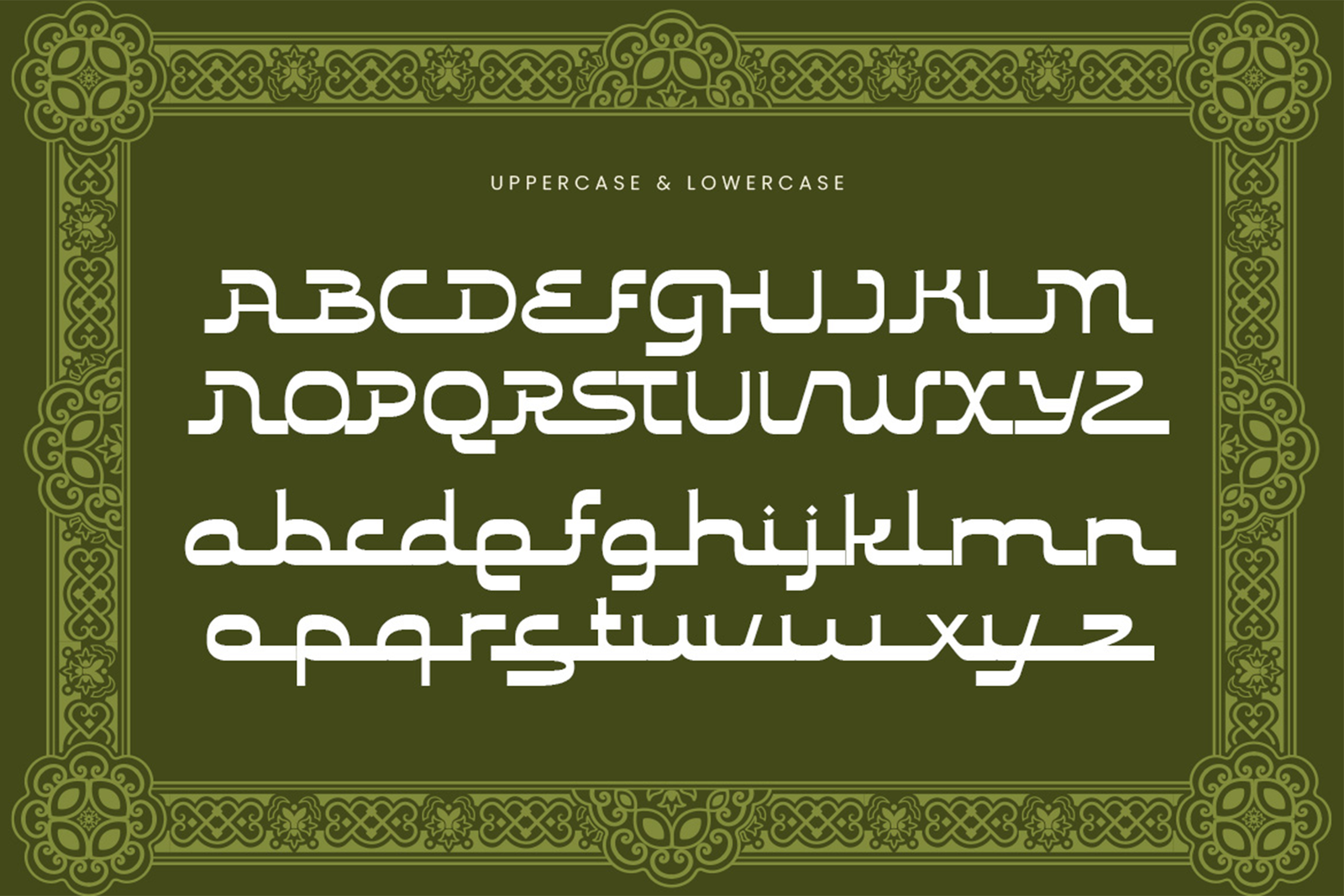 LAILATUL QADAR Font uppercase and lowercase characters