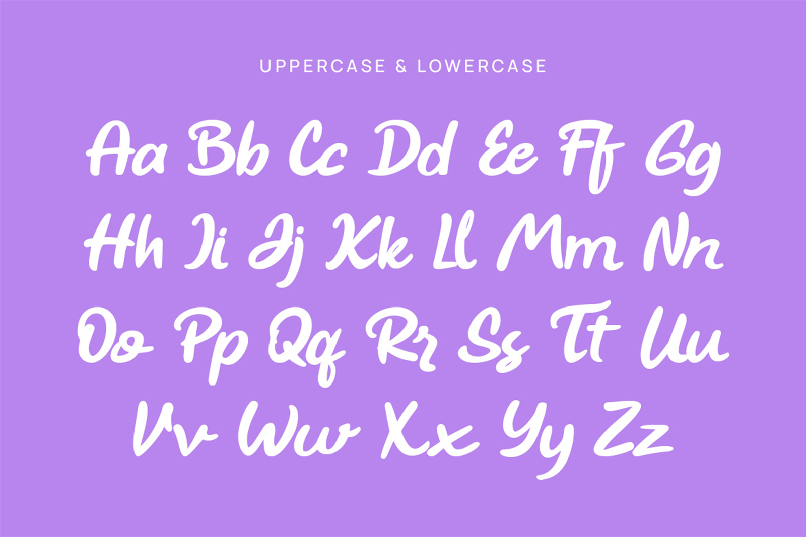 MANDOE Font uppercase and lowercase characters