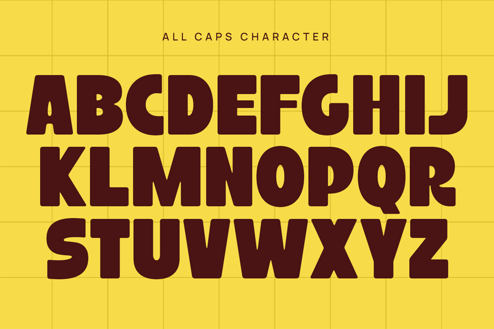 PORIS Font uppercase character showcase