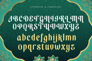 RASYAD Font uppercase and lowercase characters