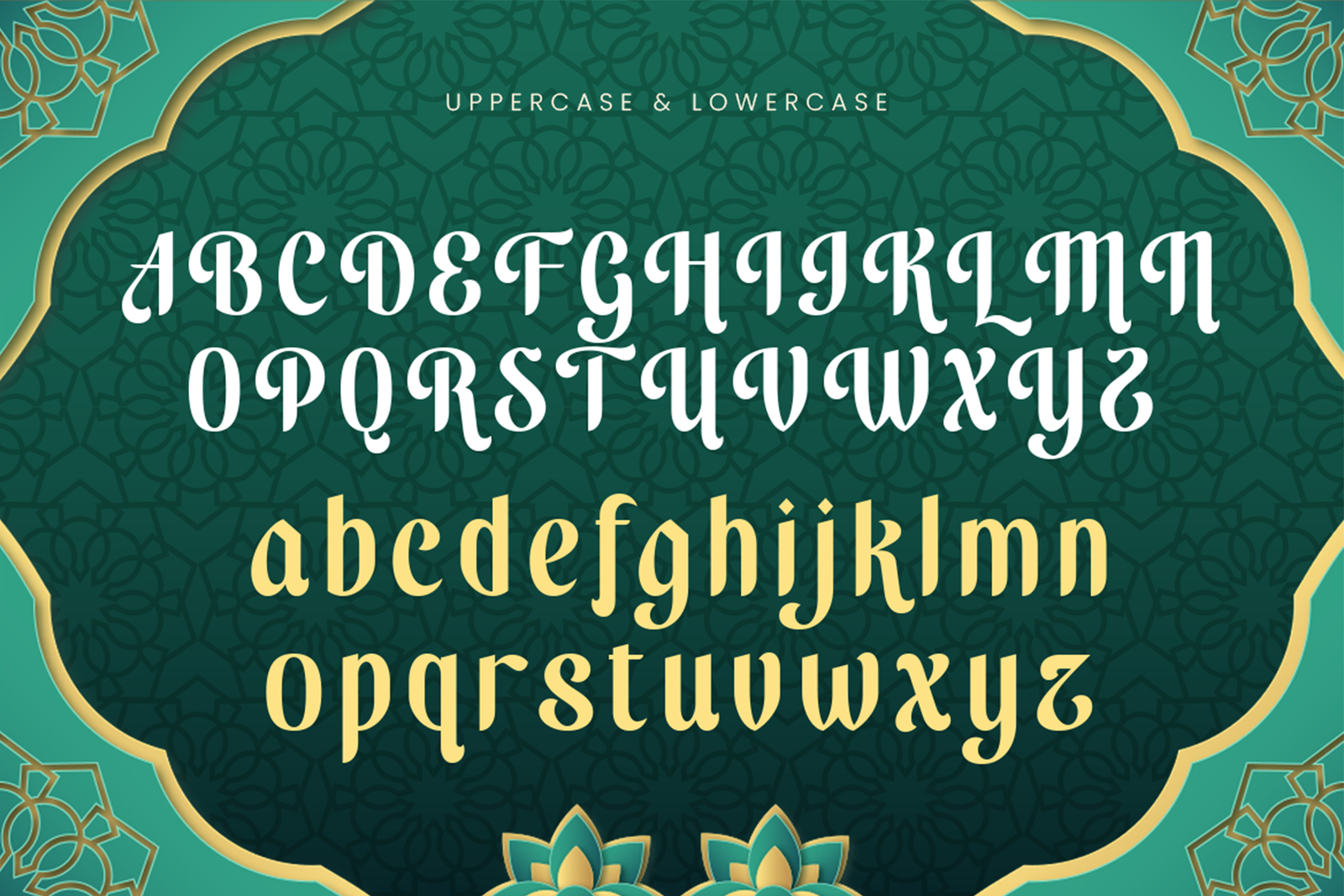 RASYAD Font uppercase and lowercase characters
