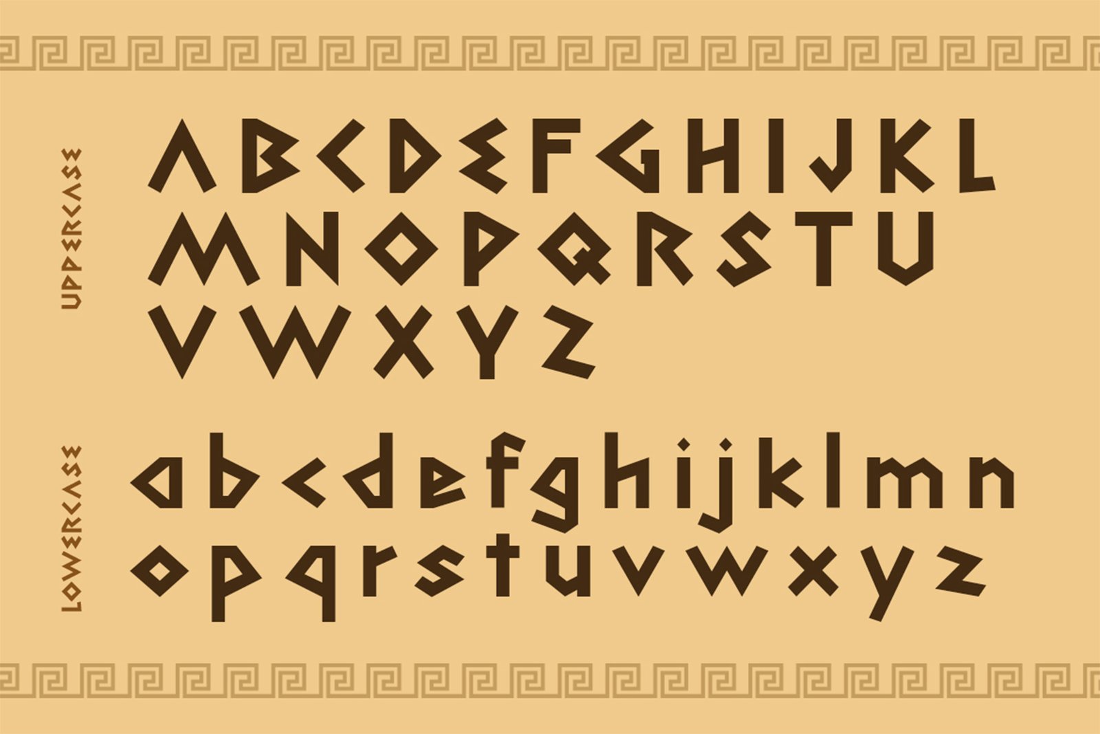 ARCHIDES Font uppercase and lowercase characters