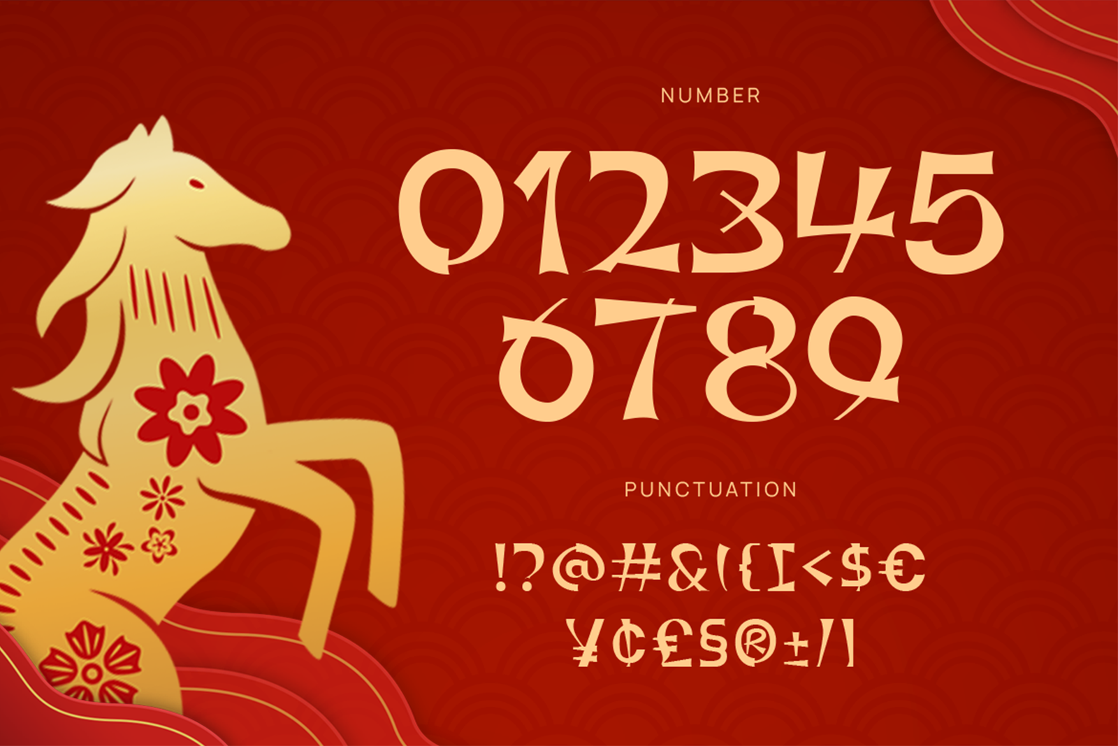 ZILONG Font numbers symbols and punctuation