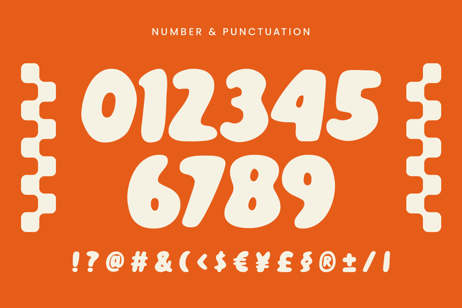 KRISPO Font numbers symbols and punctuation