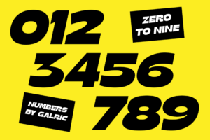 GALRIC Font numbers
