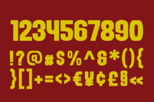 AKSHAYA Font numbers symbols and punctuation