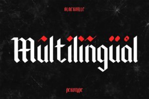 BLACKVILLE Font multilingual support