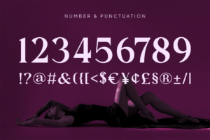 asah font number and punctuation