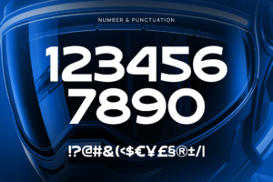 FLYMAX Font numbers symbols and punctuation