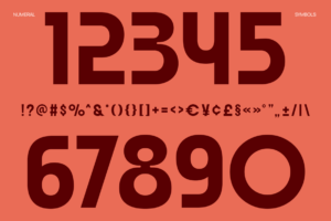 PATIMORE Font numbers symbols and punctuation