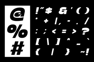 GALRIC Font symbols and punctuation