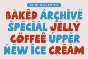 DIRTY LATTE Font multilingual support