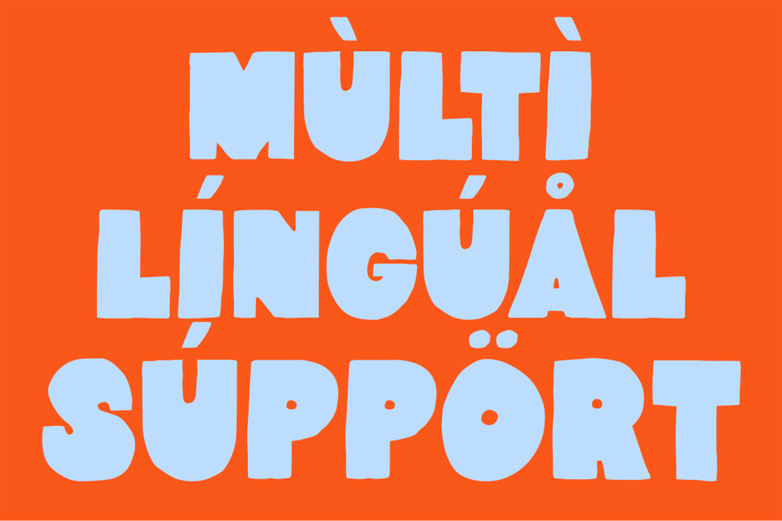 HONJE Font multilingual support