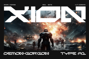 XEONIC Font futuristic gaming typography