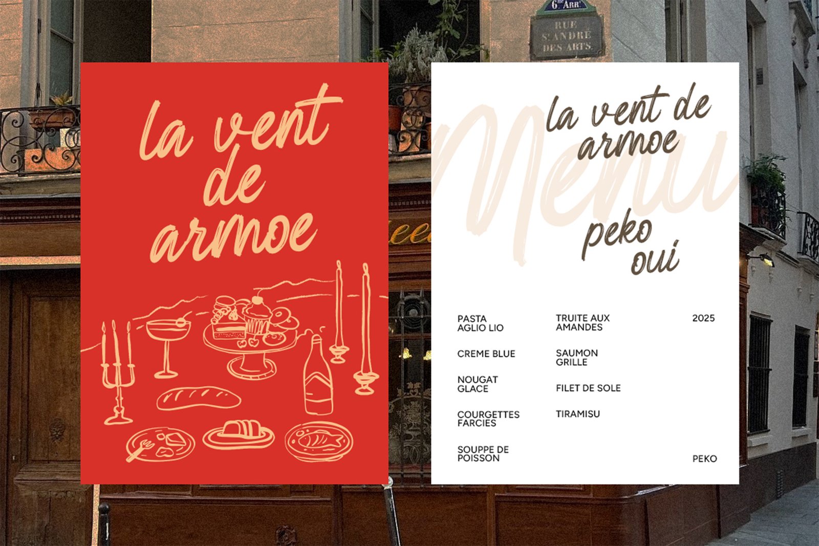 BASILK Font restaurant menu design