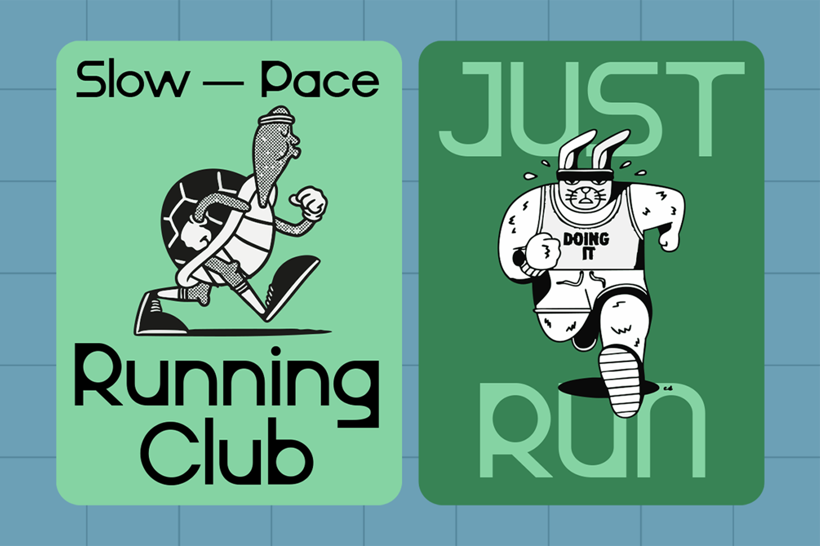 TOMAT Font running club branding