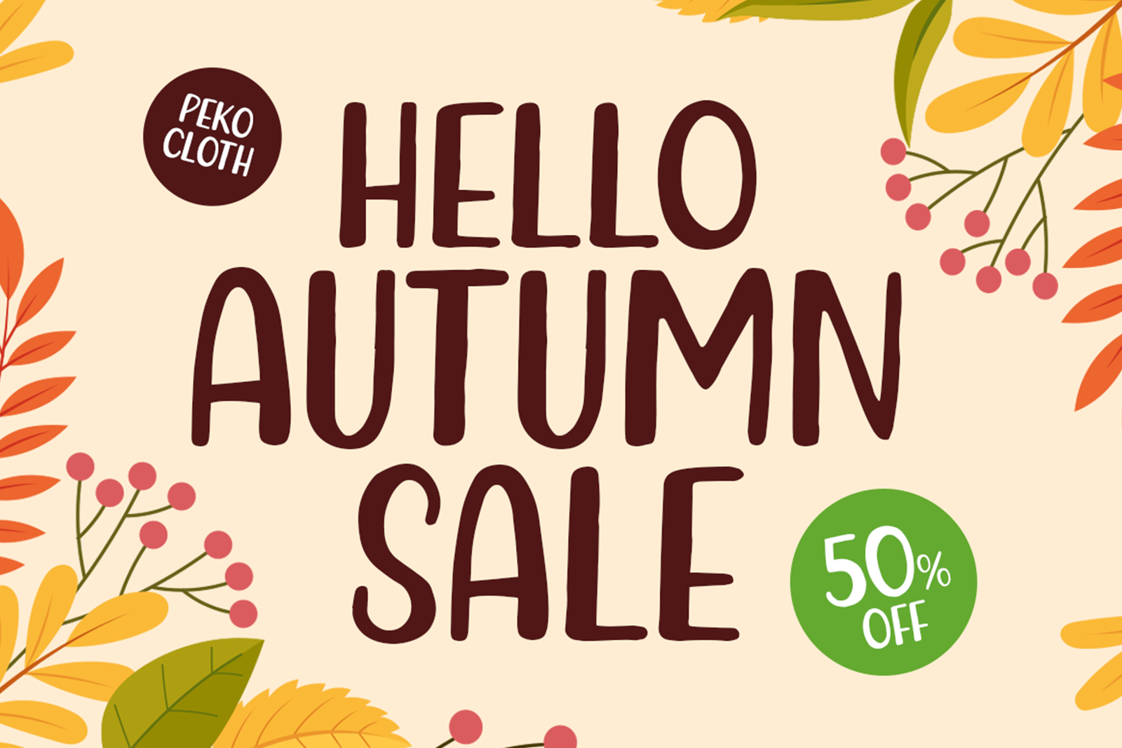 MAPLE WHISPER Font autumn sale poster