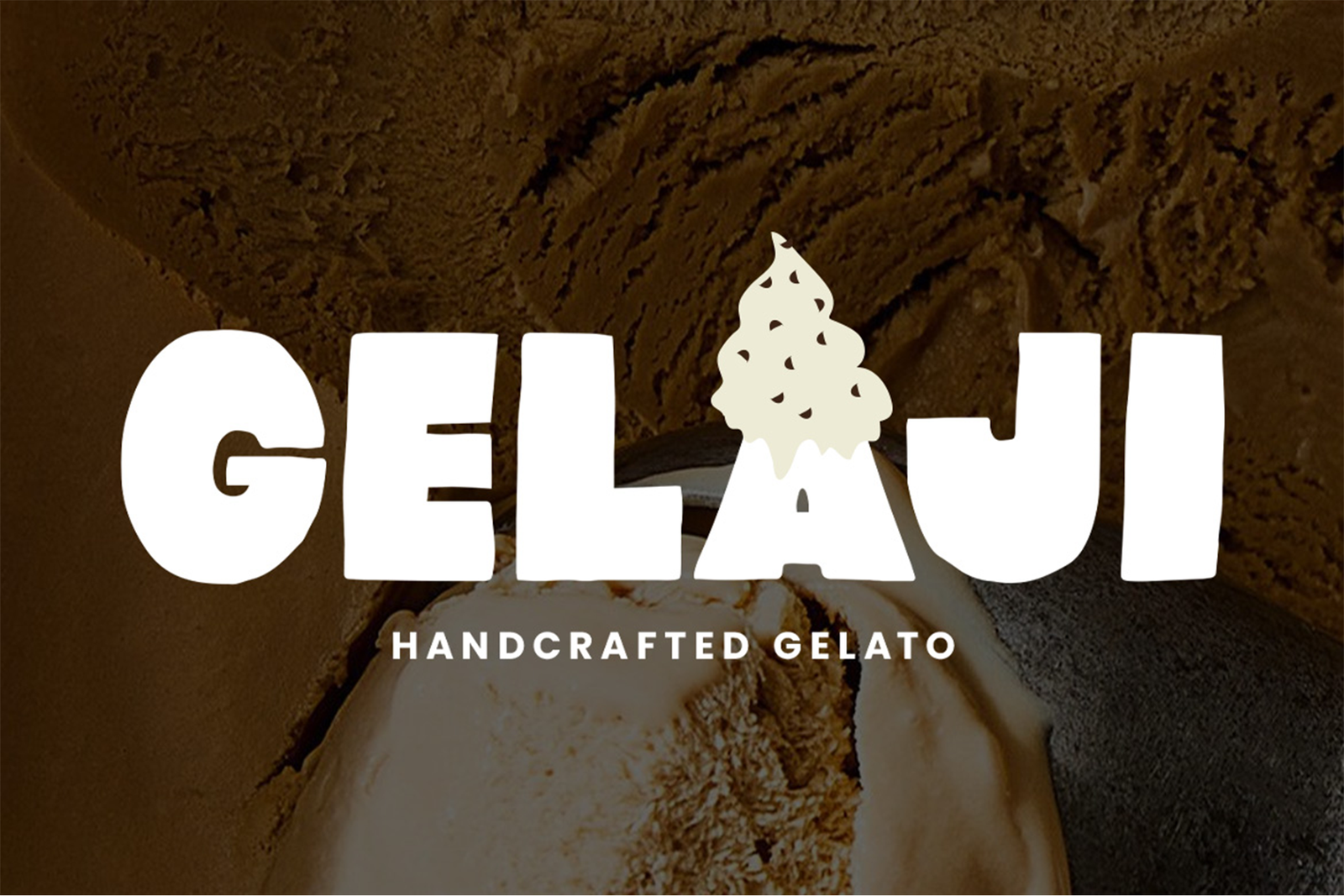 HONJE Font gelato shop logo branding