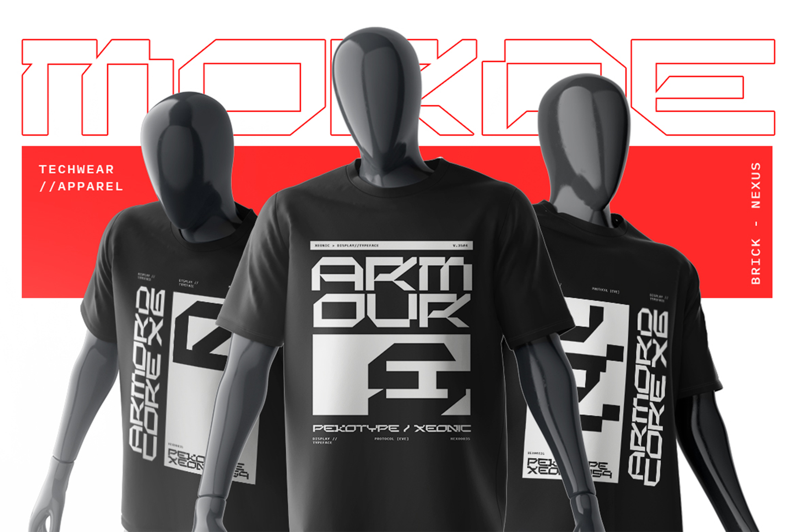 XEONIC Font cyberpunk apparel design