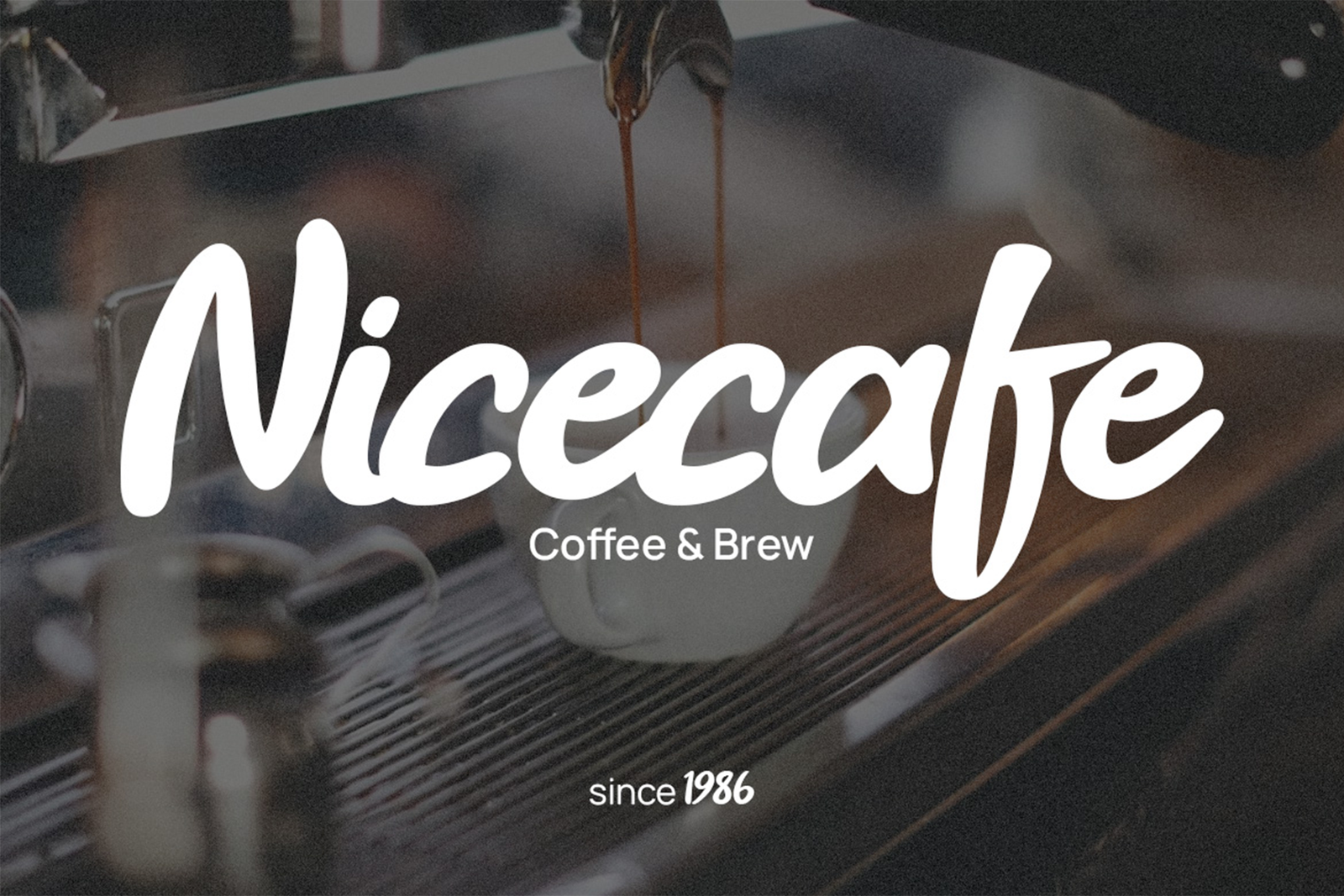 MANDOE Font coffee shop logo design