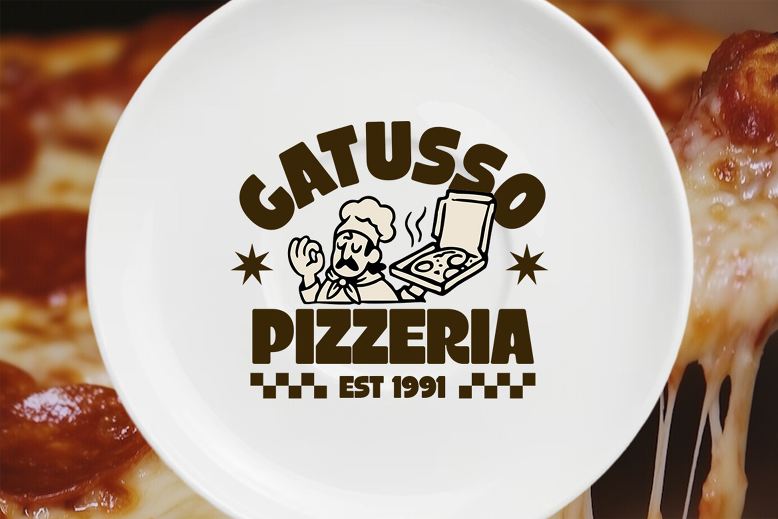 PORIS Font pizza restaurant logo