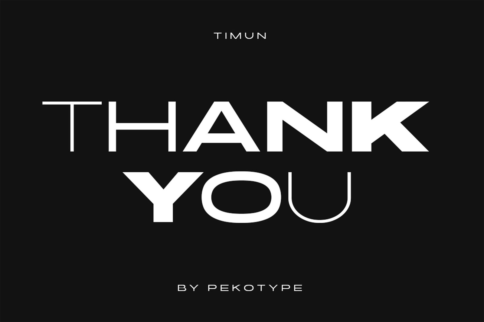 Timun Font Thank You typography artwork