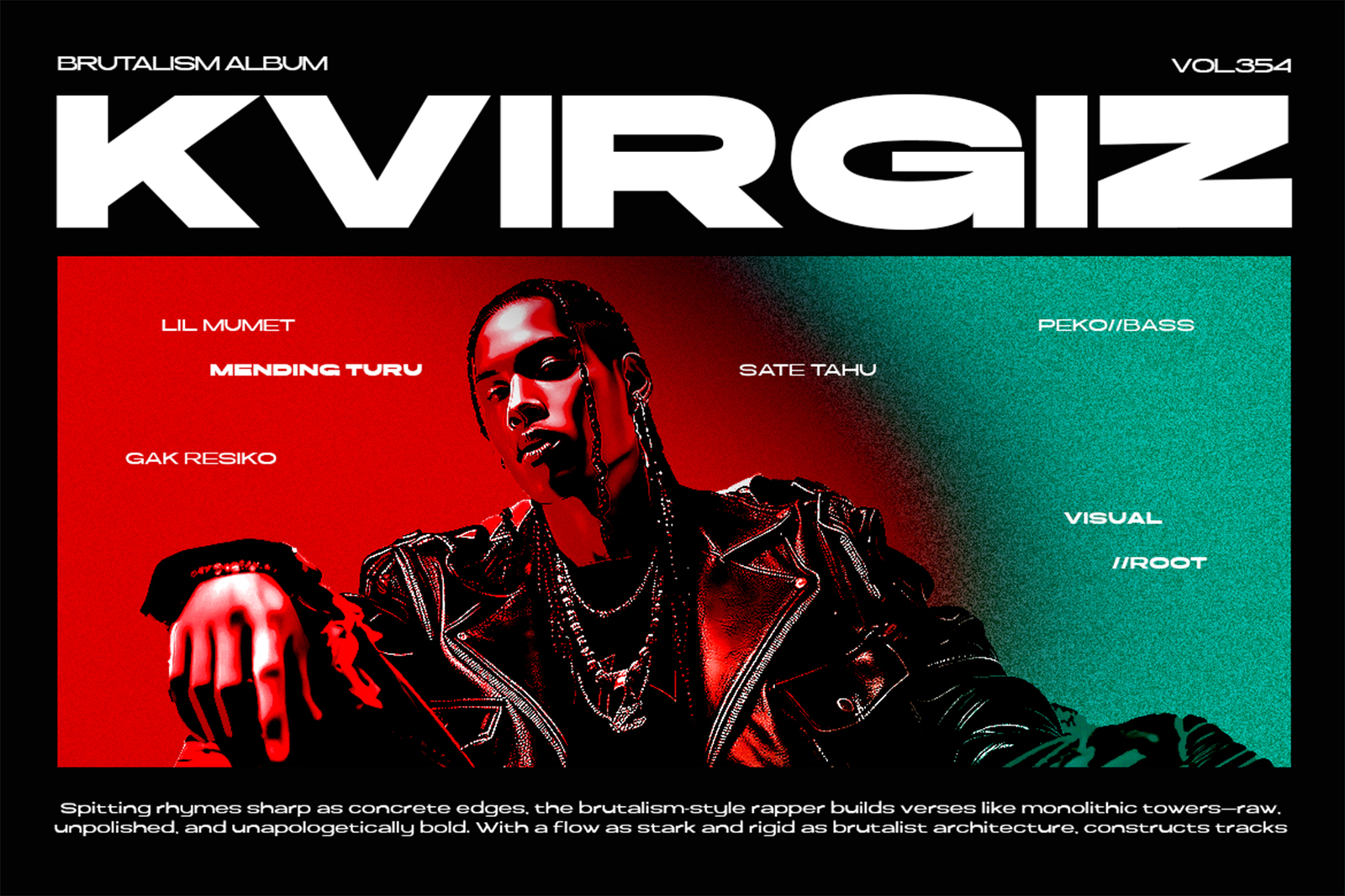 Timun Font editorial music poster design