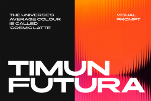 Timun Font futuristic typography campaign artwork