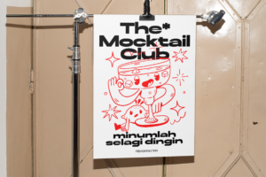 Timun Font mocktail poster and beverage illustration
