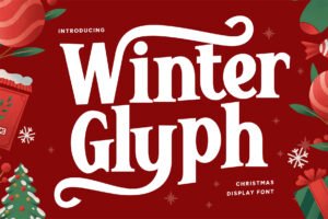 winter glyph font cover