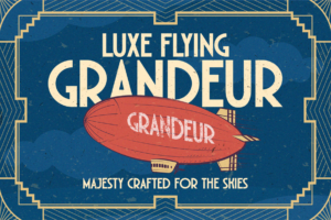 DECORT Font luxury airship advertising design