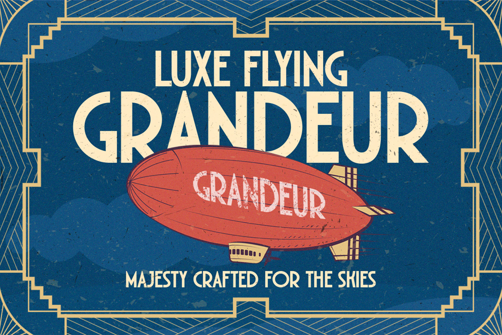 DECORT Font luxury airship advertising design
