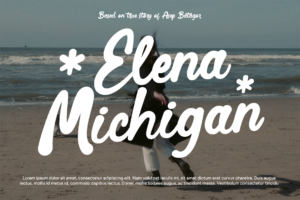 SAVEL Font Elena Michigan beach typography