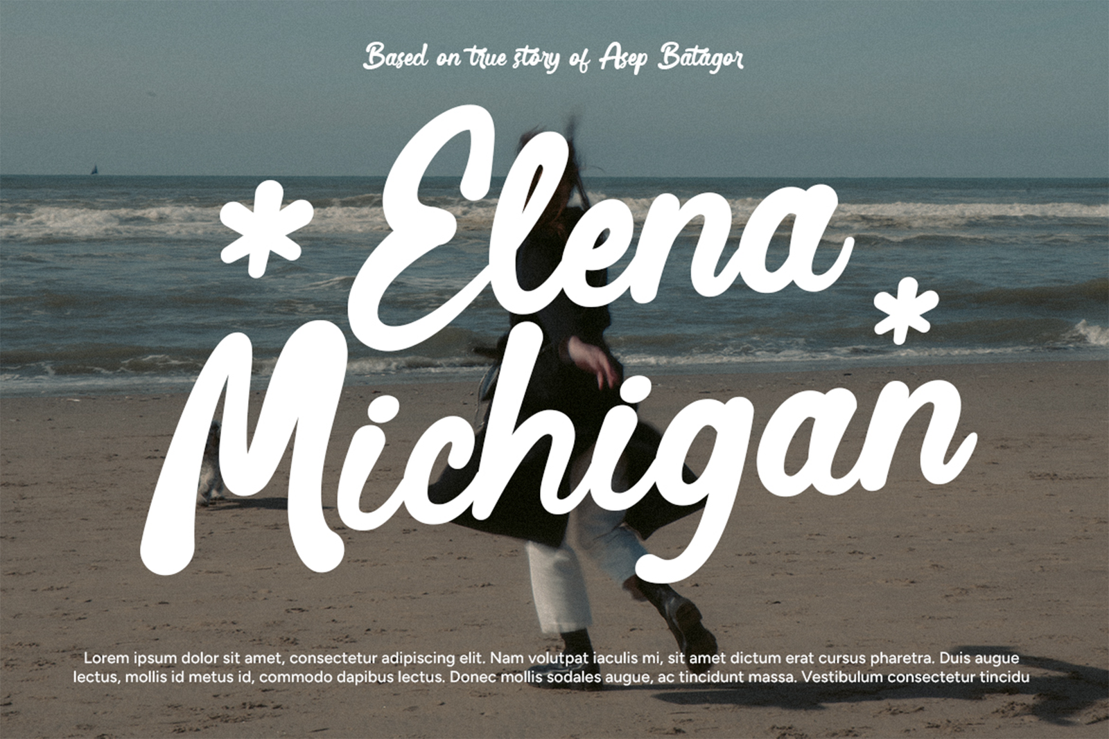 SAVEL Font Elena Michigan beach typography