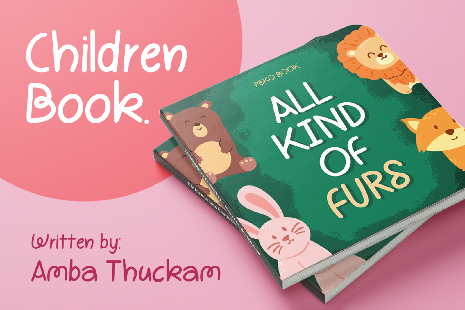 DYOLANAN Font children storybook cover mockup