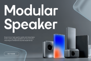 VIREON modular speaker product advertising design