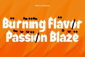 FIREFOLK Font multilingual flame lettering