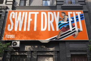 Hornset Font sportswear fitness advertising billboard
