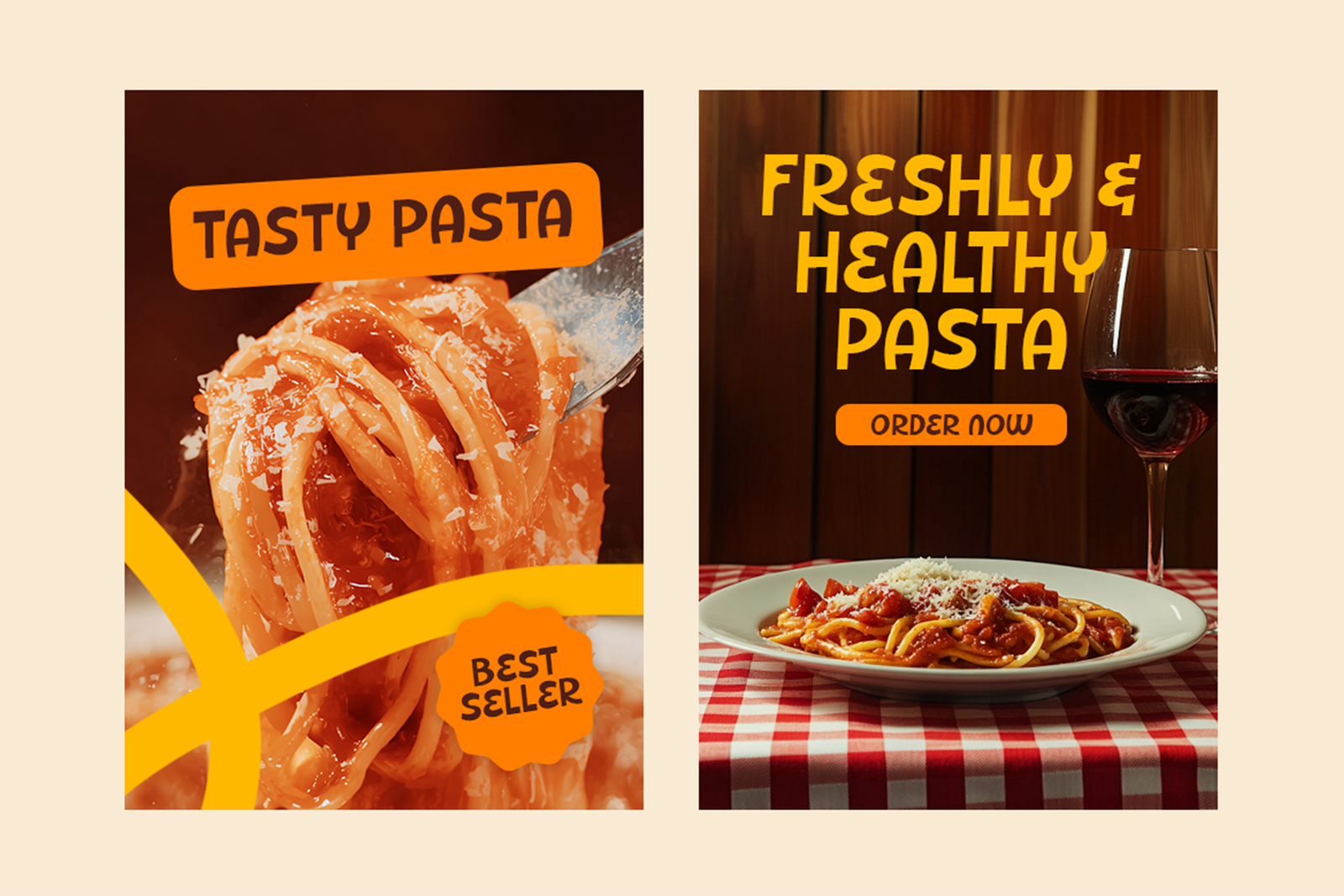 PEANUT WAFFLE Font pasta promotional poster