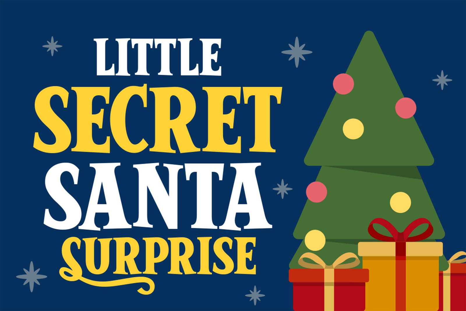 Winter Glyph Font Little Secret Santa Surprise holiday design