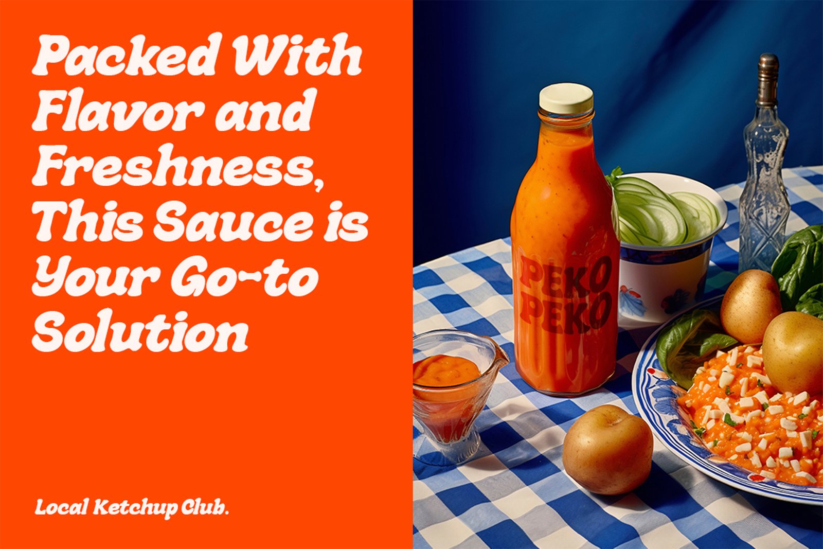 Pagion Font sauce product promotional poster design